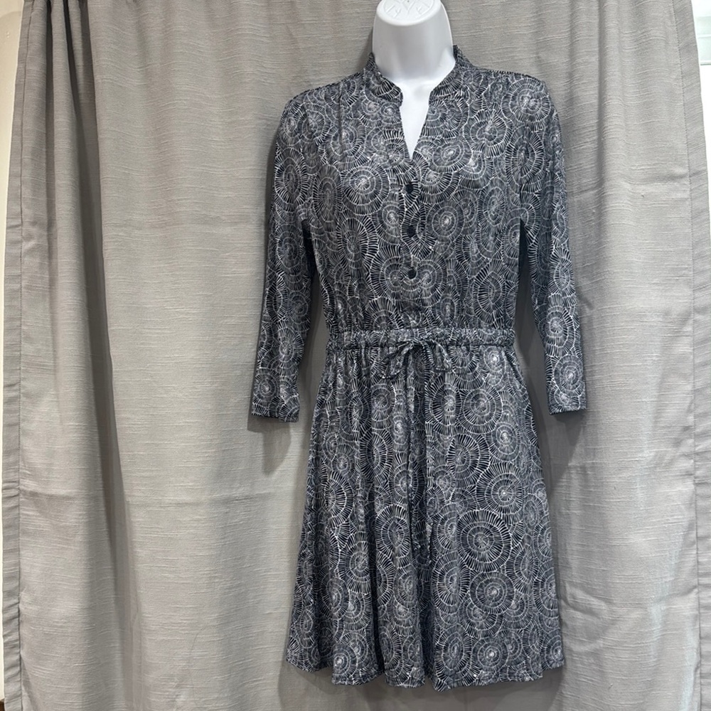 Gray Patterned Women's Dress